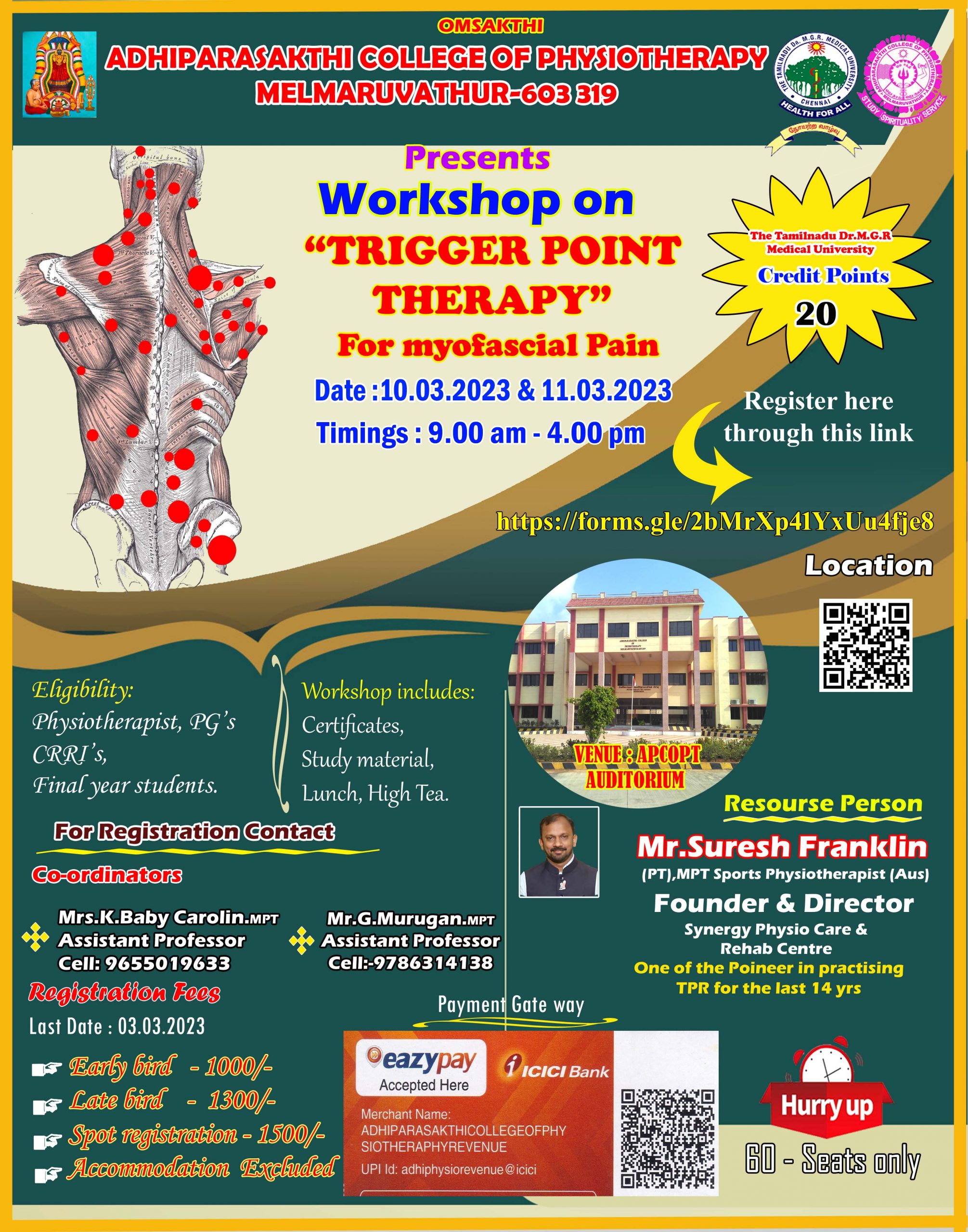 STATE LEVEL ON “TRIGGER POINT THERAPY for Myofascial Pain